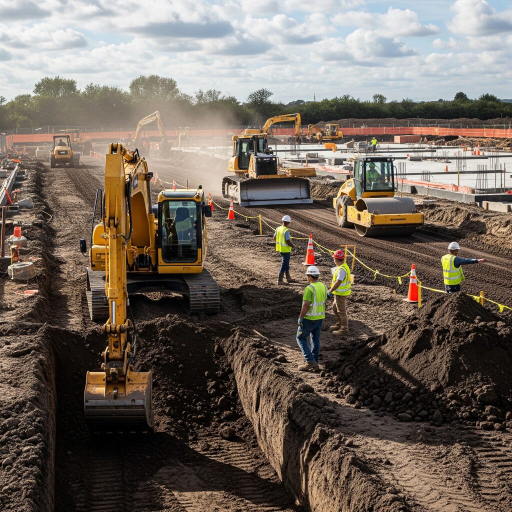 Excavation and site preparation